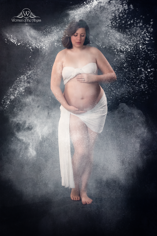 Flour Maternity photo session Woman of the Abyss Idaho Photographer