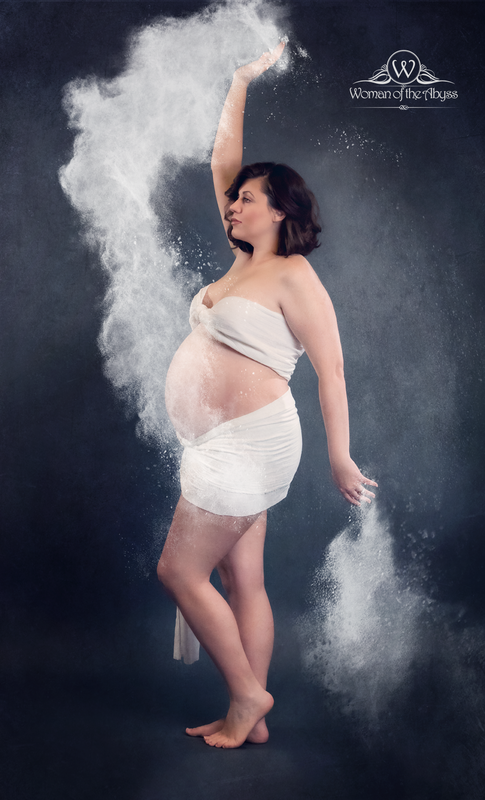 Flour Maternity photo session Woman of the Abyss Idaho Photographer